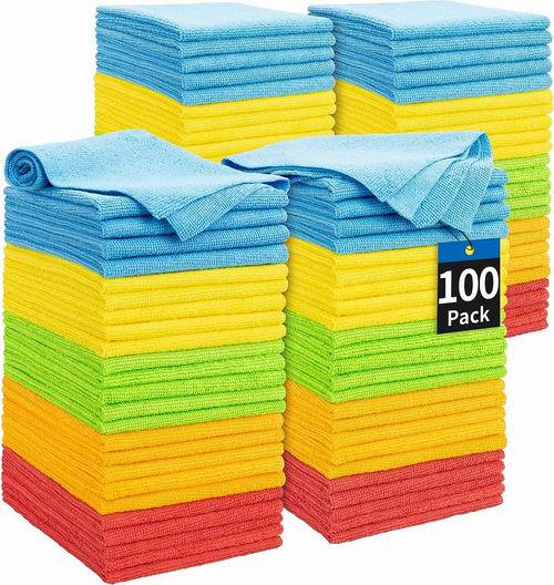  史低价！HOMERHYME 超细纤维清洁布100张 28.29加元（原价 39.99加元）！每张0.28加元