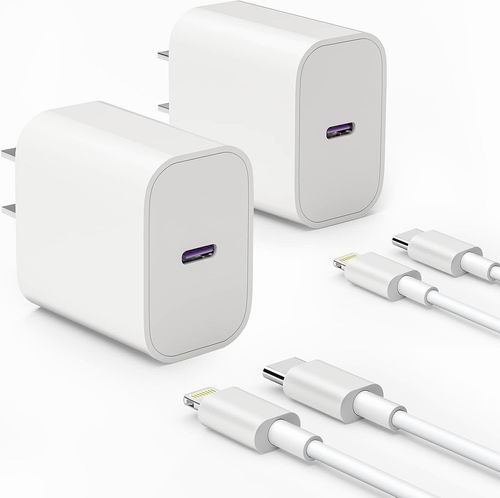  史低价！Gourde Apple MFi 认证 iPhone 快速壁式充电器2件套 带数据线 14.99加元（原价 26.99加元）