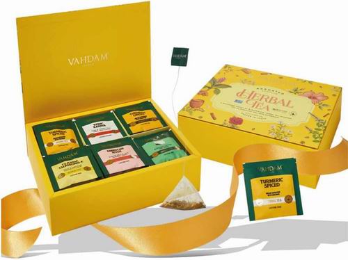  VAHDAM 6种口味花草茶60袋礼盒装 26.99加元（原价 34.99加元）