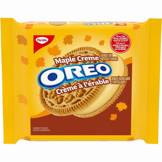  历史新低！Oreo 奥利奥枫糖奶油夹心饼干（261克）5折 2.48加元！