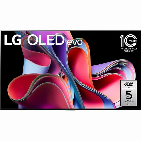  历史新低！LG G3系列 MLA OLED evo 65英寸 4K 120Hz 人工智能电视6.5折 2609.99加元包邮！