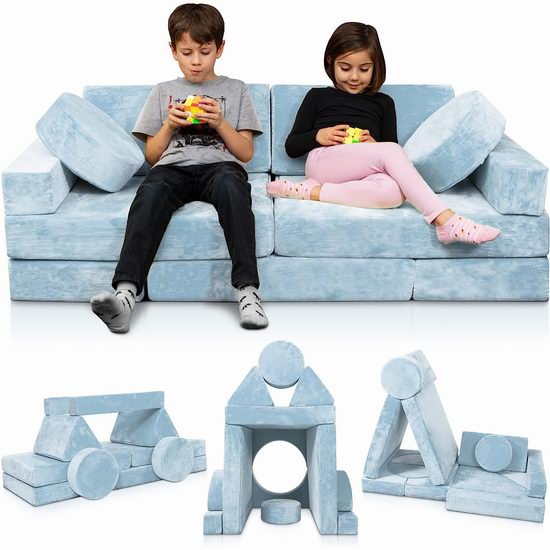 历史新低！Lunix LX15 多功能儿童海绵积木/游戏组合沙发 258.27加元包邮！3色可选！