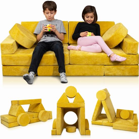 历史新低！Lunix LX15 多功能儿童海绵积木/游戏组合沙发 258.27加元包邮！3色可选！