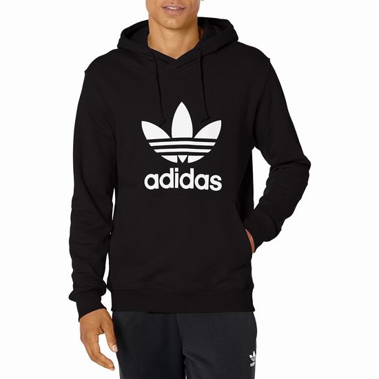  adidas Originals Adicolor 经典三叶草 大Logo 男式连帽卫衣 37.36加元（原价 90加元）！官网未打折