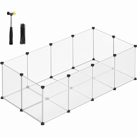  历史新低！SONGMICS 带地板 宠物游戏围栏4.7折 34.99加元！2色可选！