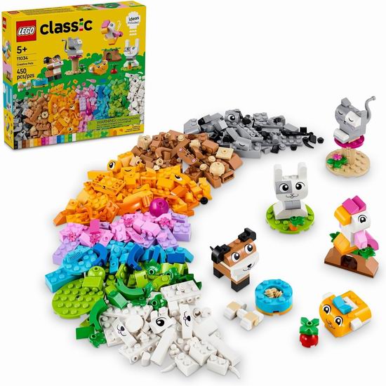  历史新低！LEGO 乐高 11034 经典系列 创意萌宠（450pcs）7.2折 32.4加元！