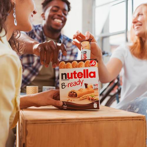  NUTELLA B-READY 榛子巧克力夹心饼干棒6块装 3.77加元！买3袋9加元