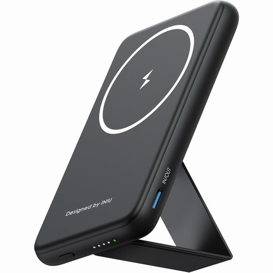  白菜价！INIU 20W 6000mAh iPhone专用 超薄 带支架 磁吸式移动电源/充电宝2.9折 16.79加元！