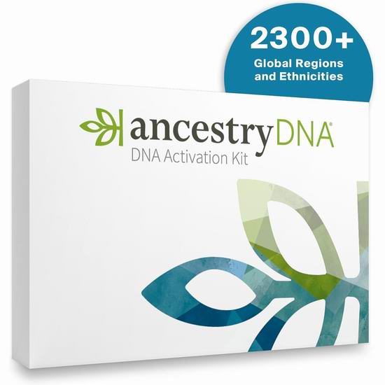  AncestryDNA DNA基因祖源检测、祖源+个人性状检测5.8折 79-89加元包邮！