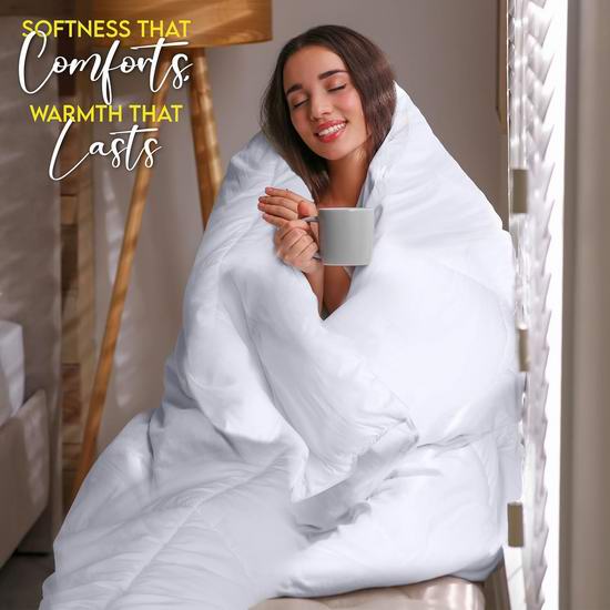  Utopia Bedding 超柔软防过敏Queen仿羽绒被6.1折 32.29加元！