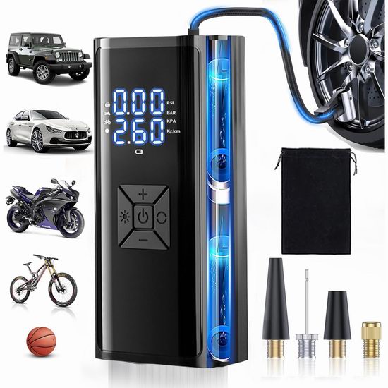  GUDENZE 160PSI 可充电 多功能电动充气泵5.5折 38.48加元包邮！