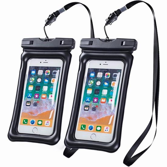  历史新低！WinkleStar 7.2英寸 通用防水 可漂浮 手机保护袋2件套4.5折 8.99加元！单个仅4.49加元！