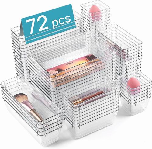  Vtopmart 多用途亚克力透明收纳盒72件6.3折 41.99加元包邮！