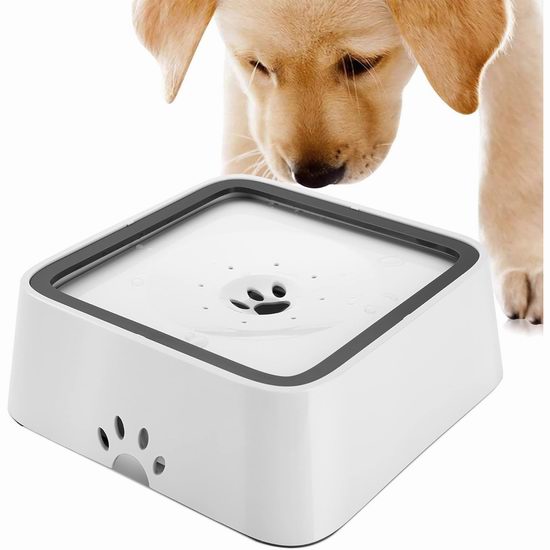  历史新低！PETTOM 2升大容量 防水溢出 狗狗饮水碗5折 16.99加元！
