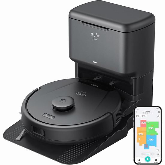  历史最低价！eufy L60 5000Pa超强吸力 防缠绕 激光导航 智能扫地机器人6.6折 379.99加元包邮！60天无需倒垃圾！