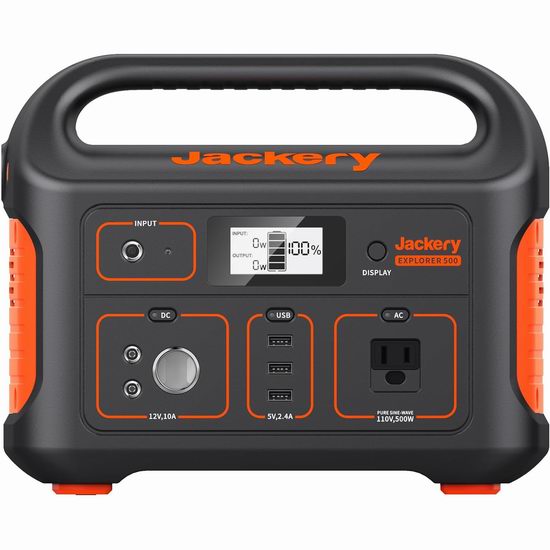  历史新低！Jackery Explorer 500 518Wh 110V/200W 便携式备用电源/移动电源6.8折 439加元包邮！