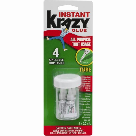  Krazy Glue 多用途瞬干胶（4支）4.4折 3.18加元！