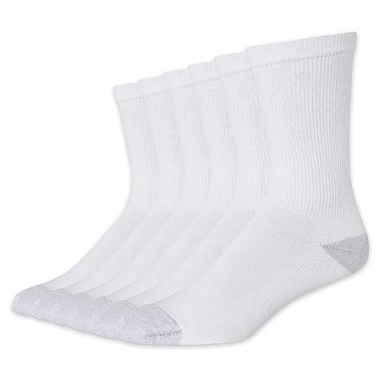  手慢无！Hanes 恒适 男式白色袜子6双装5.8折 6.96加元！单双仅1.16加元！