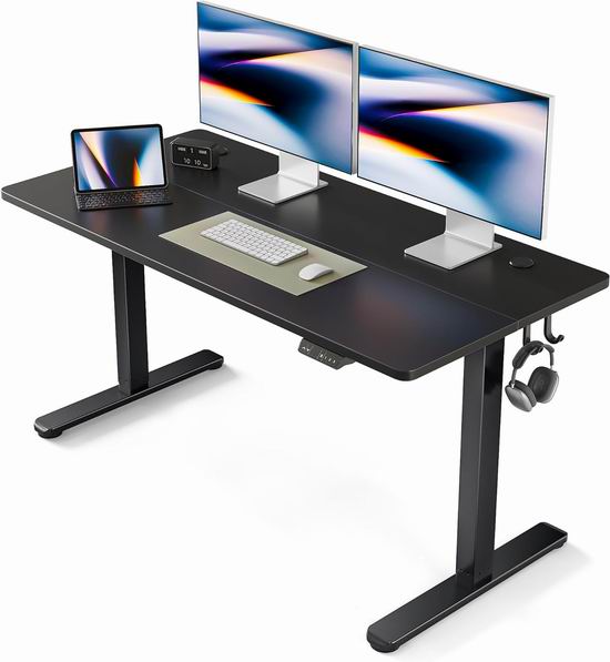  FEZIBO 55 x 24英寸 站坐两用 智能防撞 电动升降桌/电脑桌 259.99加元（原价 299.99加元）+包邮