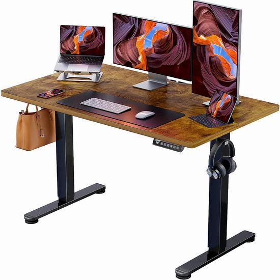  ErGear 48英寸 站坐两用 电动升降桌/电脑桌5折 149.99加元包邮！
