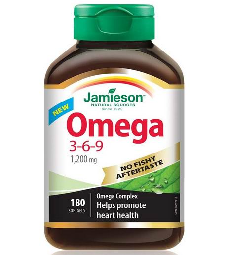  Jamieson NFA Omega 3-6-9 健美生 深海鱼油（180粒）4.6折 13.53加元！