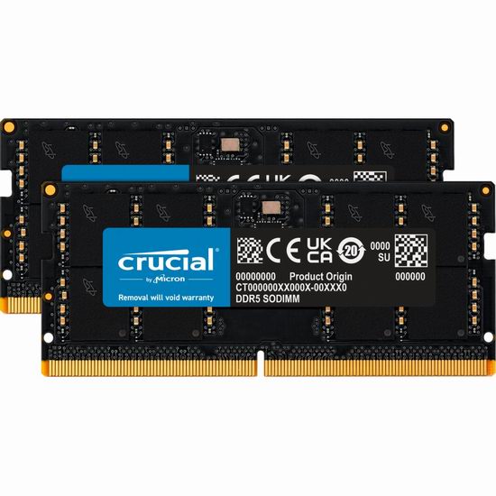  手慢无！新品 Crucial 英睿达 DRAM DDR5 24GB (2x12GB) 笔记本内存条5.9折 50.39加元包邮！