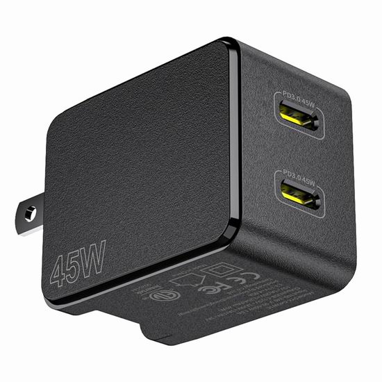  白菜价！历史新低！YooCas GaN III 45W USB C 智能快速充电器3.2折 9.15加元！