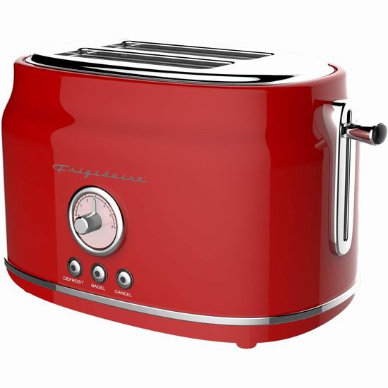  历史新低！Frigidaire ETO102-RED 红色复古烤面包机 39.98加元包邮！