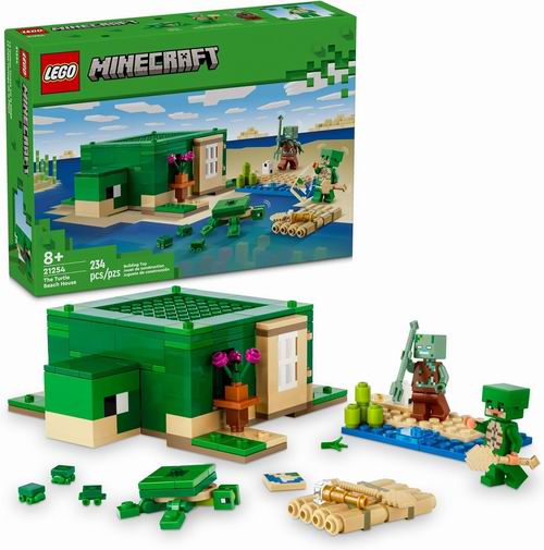  LEGO 乐高 21254 沙滩海龟屋（234pcs）7.9折 25.98加元！
