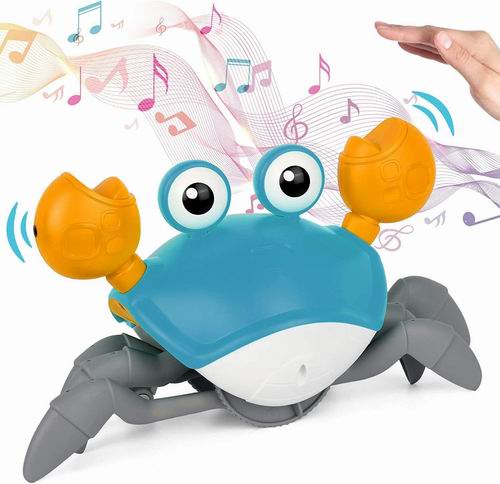  史低价！KLQQLK 宝宝电子发光螃蟹爬行玩具 带音乐和灯光 19.99加元（原价 26.99加元）