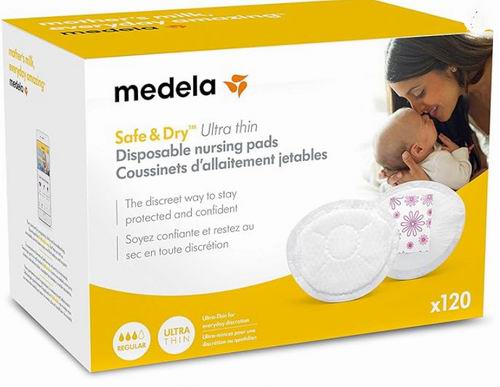  Medela Safe & Dry 超薄一次性哺乳垫120片 11加元（原价 16.99加元）