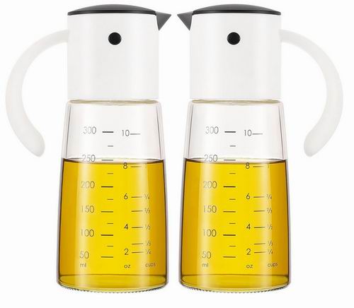  红点奖得主！VUCCHINI 自动翻盖 玻璃油醋分配器瓶2件套 21.99加元（原价 24.99加元）