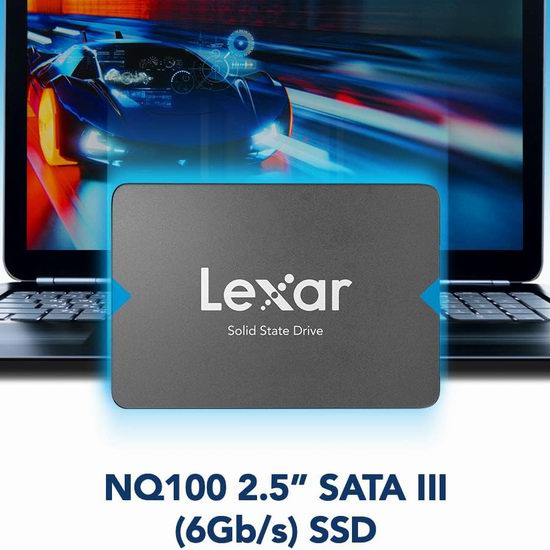  Lexar 雷克沙 NQ100 2.5英寸 SATA III 480GB SSD固态硬盘6.8折 33.29加元！