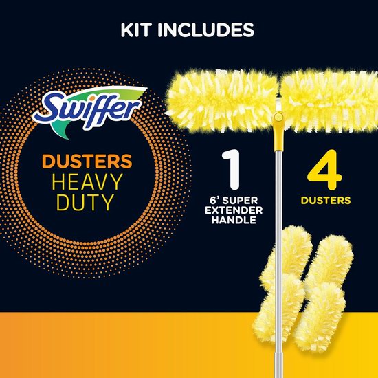  历史新低！Swiffer 6英尺超长手柄 清洁掸子入门套件6.8折 14.99加元！