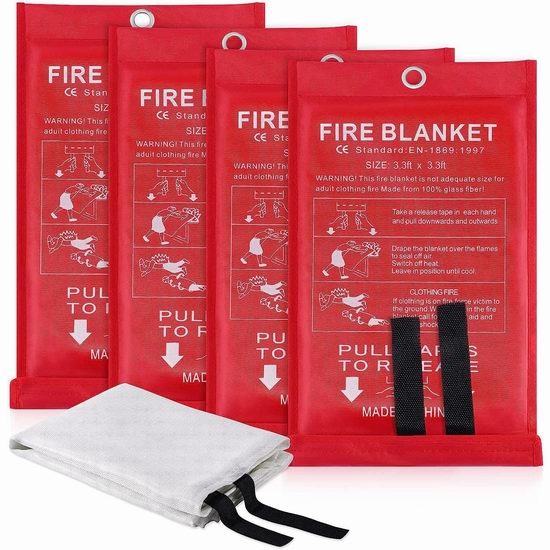  LUXJET 应急消防阻燃灭火毯4件套5.6折 26.99加元！