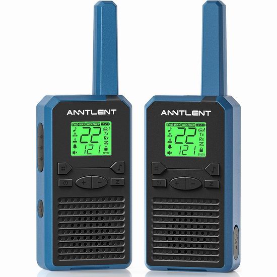  历史新低！ANNTLENT 2.4公里 可充电 带专业耳机 无线手台对讲机2件套5.5折 31.45加元包邮！