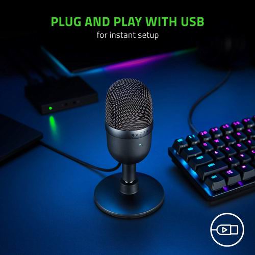  Razer 雷蛇 Seiren Mini 魔音海妖迷你版 便携式麦克风 49.99加元（原价 69.99加元）