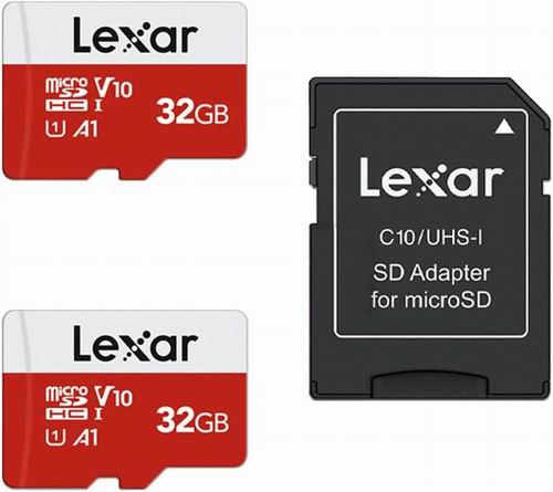  Lexar 32GB Micro SD 闪存卡2件套 带适配器 12.99加元（原价 17.99加元）