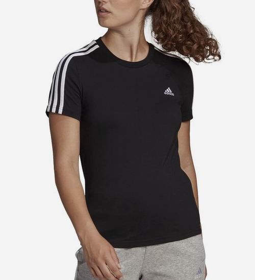  adidas 女式三条杠T恤 16.08加元（原价 32加元，xs码）