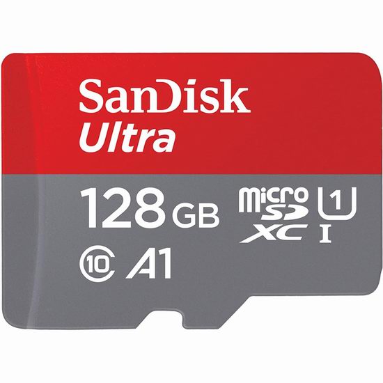  SanDisk Ultra microSDXC UHS-I 128GB存储卡5.5折 14.36加元！