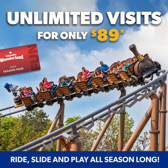  Canada's Wonderland 奇幻乐园 水上乐园已开放！单日票$34.99起、年票$89起！年票即将涨价！