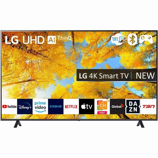  历史新低！LG UQ7590 55英寸 4K超高清 ThinQ AI 人工智能电视5.4折 429.99加元包邮！