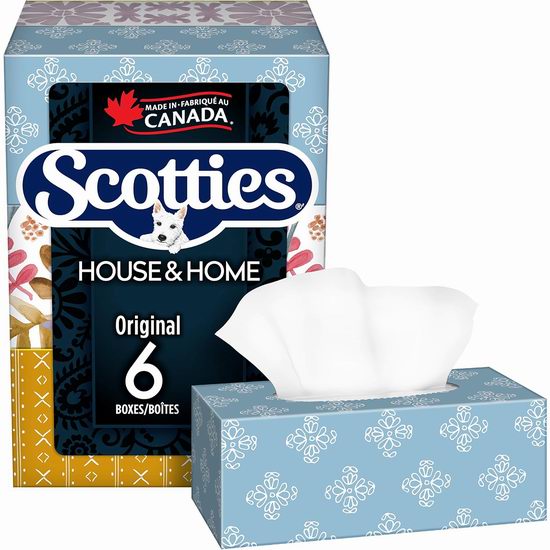  Scotties Original 双层超软面巾纸（126张 x 6盒）超值装6.8折 6.79加元！