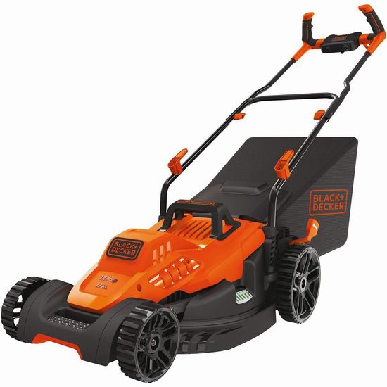  BLACK + DECKER BEMW482BH 17英寸12安培电动割草机6.7折 199加元包邮！
