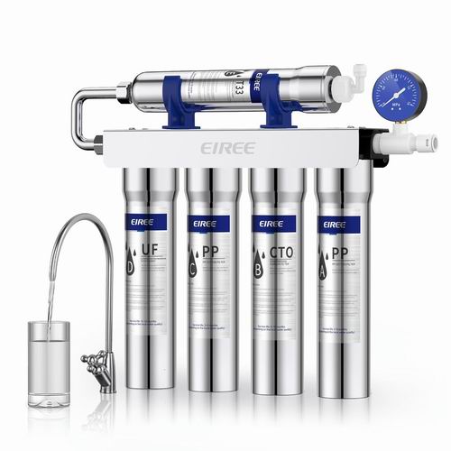  史低价！EIREE 0.01μm超滤膜台下式净水器 111.59加元（原价 185.99加元）