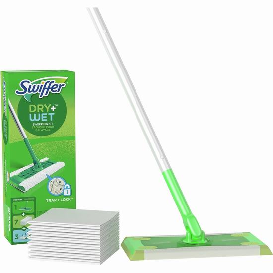  Swiffer Sweeper 干湿两用拖把套装5.2折 14.99加元！