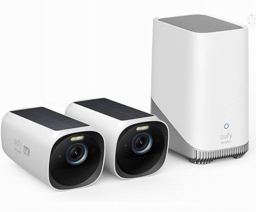  史低价！eufy Security eufyCam S330 双太阳能4K监控摄像头2件+基站套装 399.99加元（原价 699.99加元）