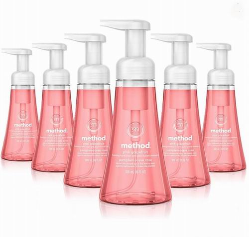  Method 粉红葡萄柚香泡沫洗手液300毫升×6瓶 26.34加元（原价 32.94加元）！每瓶4.39加元