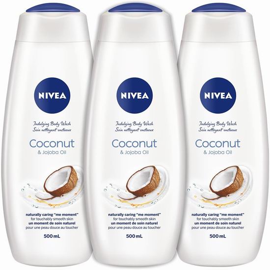  NIVEA 椰子+荷荷巴油沐浴露（3x500ml）6.7折 11.37加元！