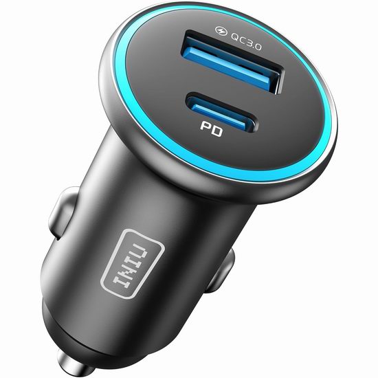  白菜价！历史新低！INIU 66W PD QC 3.0 双口 车载快速USB充电器1.7折 8.41加元！
